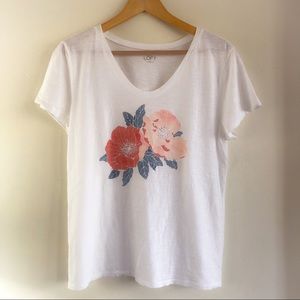 Ann Taylor Loft white  short sleeve T